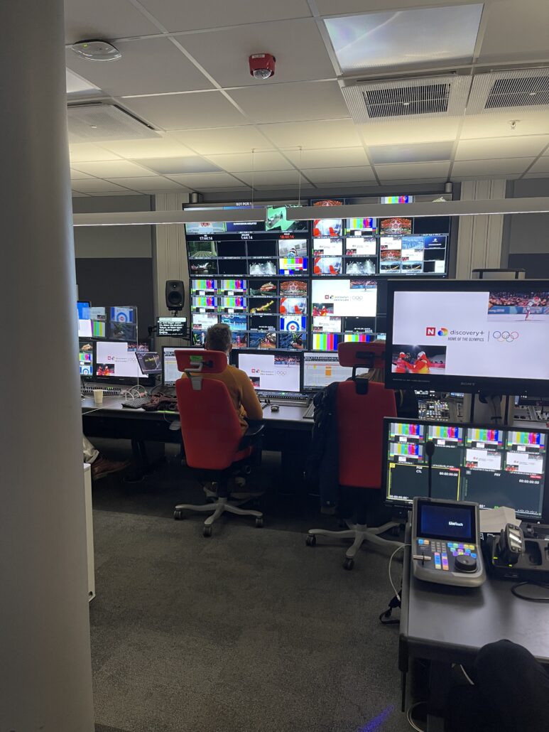 Bakrommet av et TV-studio