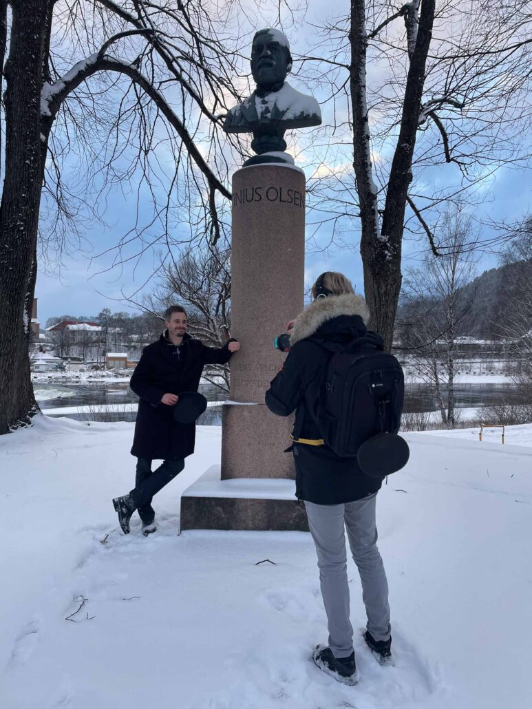 Innspillingsdag med Viggo Venn for Glogerfestspillene på Kongsberg