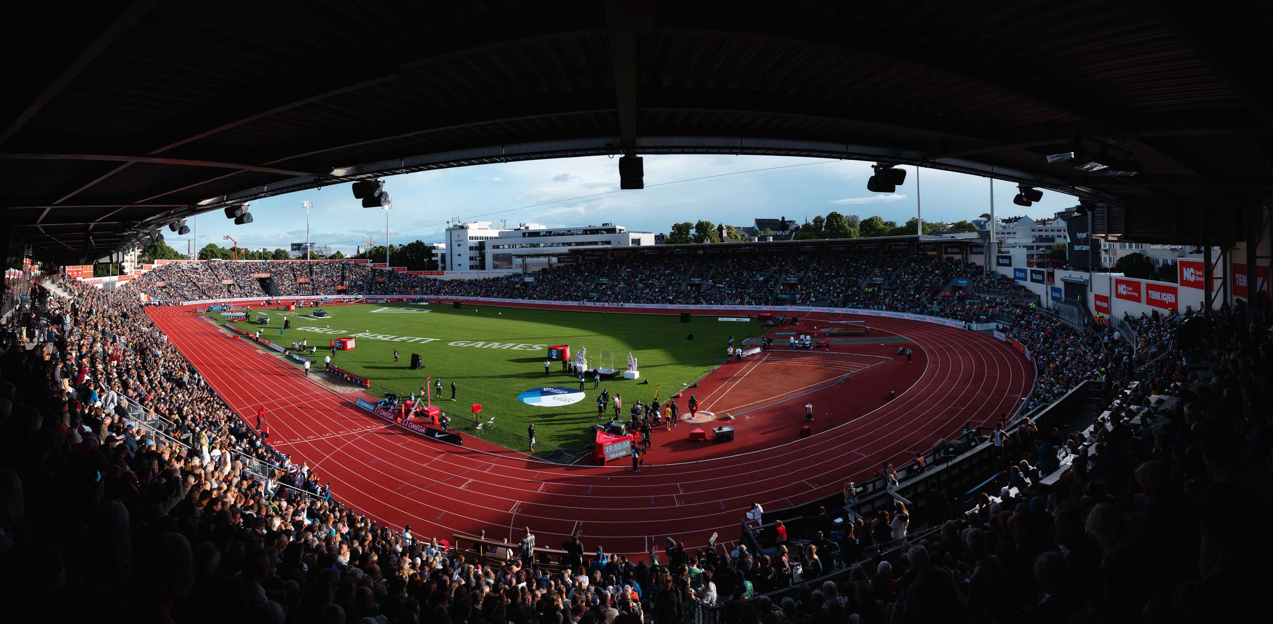 Oversiktsbildet av Bislett Stadion under Diamond League/Bislett Games i 2026